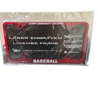 License Plate Frame Baseball