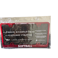 License Plate Frame Softball
