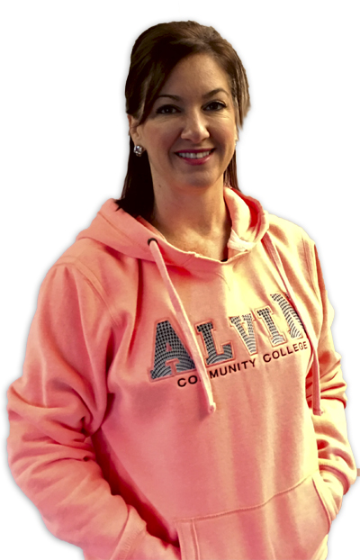 Ladies V-Notch Coral Hoodie